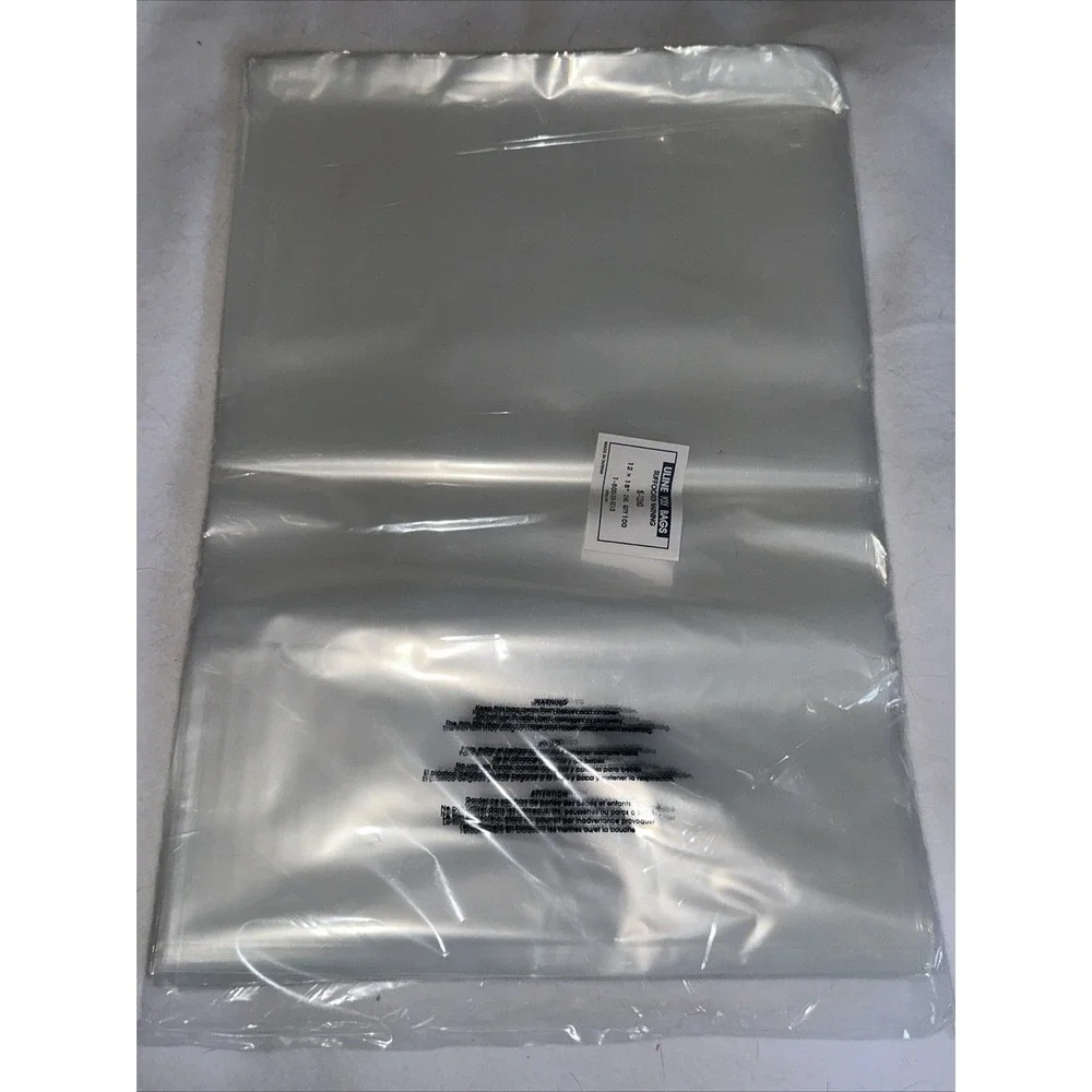 ULINE 2 MIL CLEAR INDUSTRIAL POLY BAGS 12 x 18
